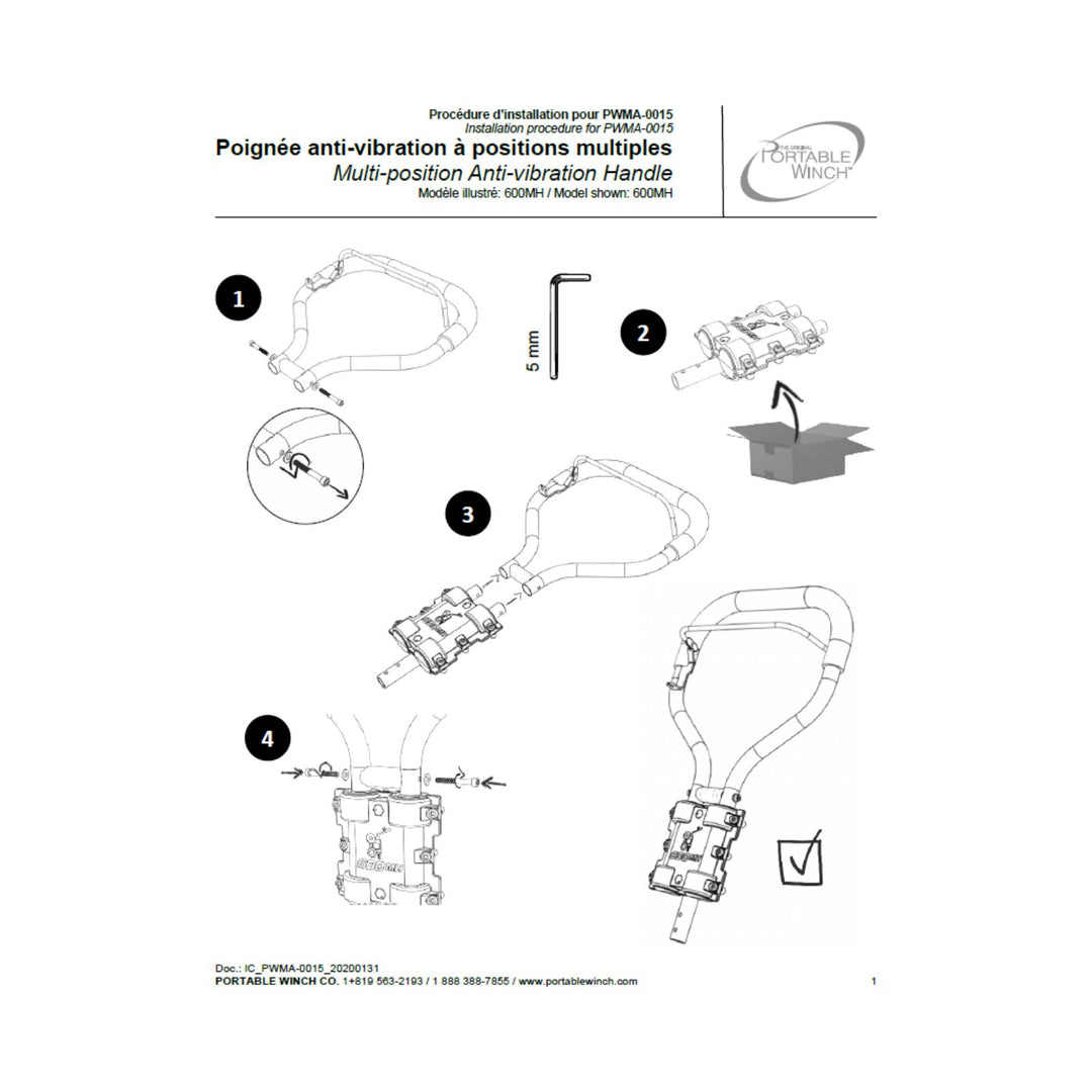 PWMA-0015 - Guide d'installation de la poignée anti-vibration